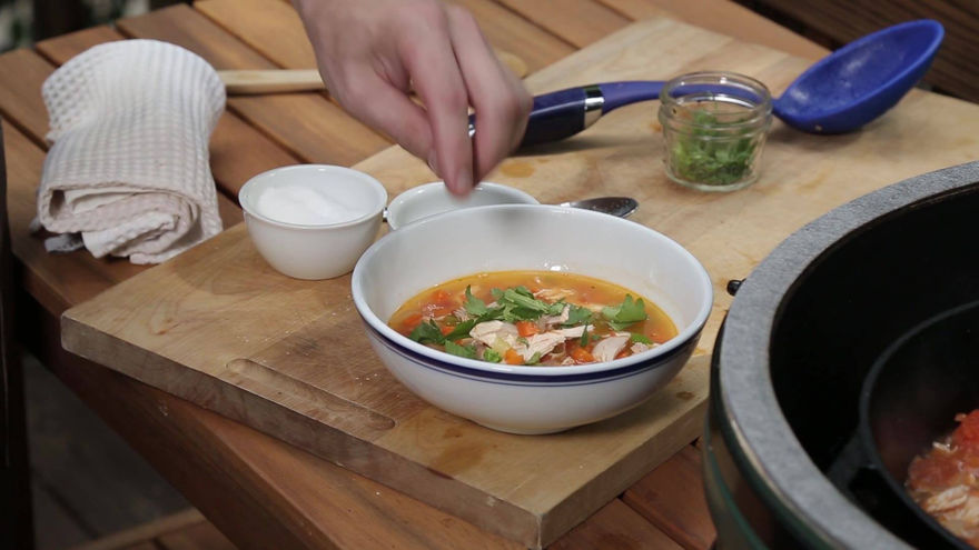 Fire Roasted Chicken Soup